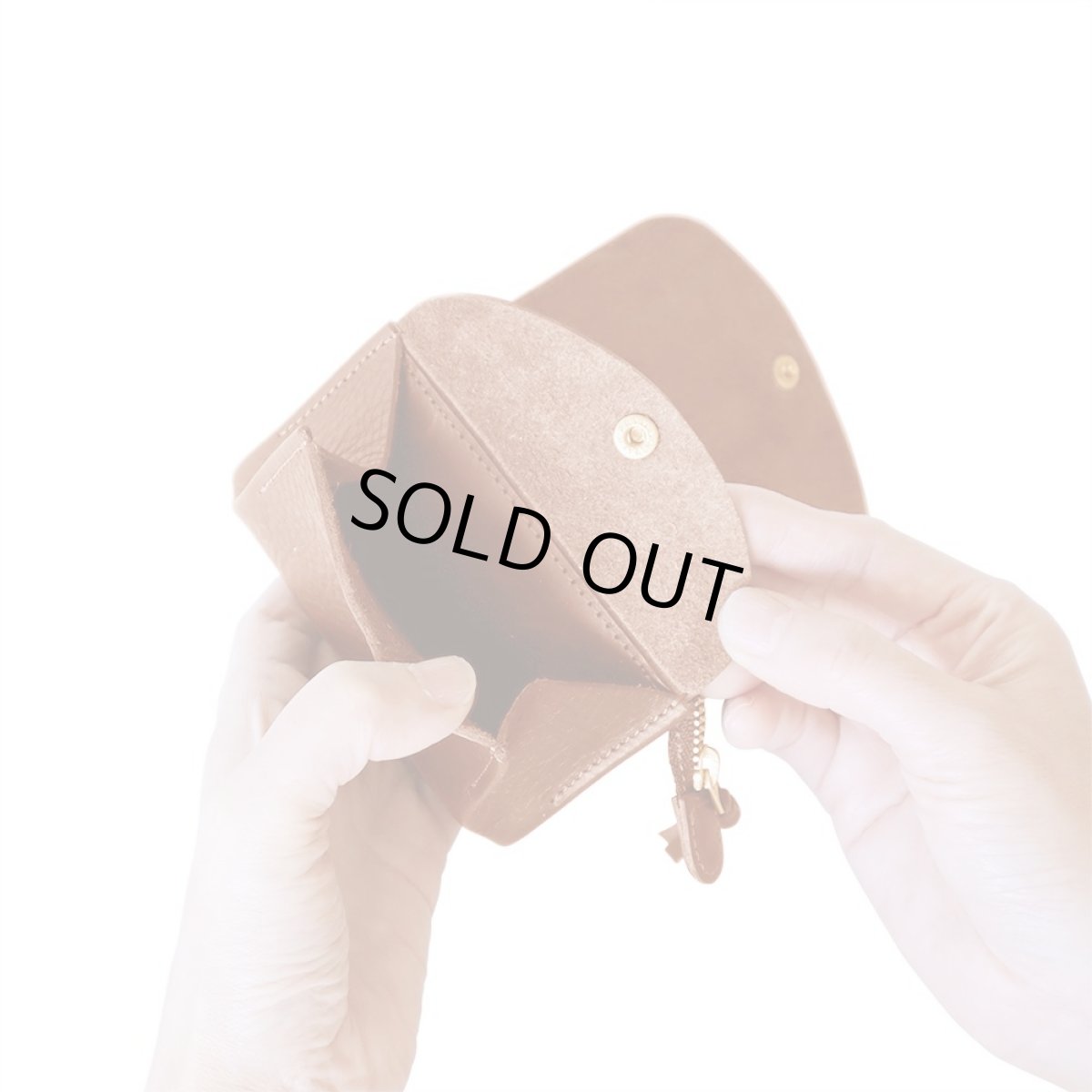 画像3: CINQ/サンク　 ミニ財布　 キャメル (3)