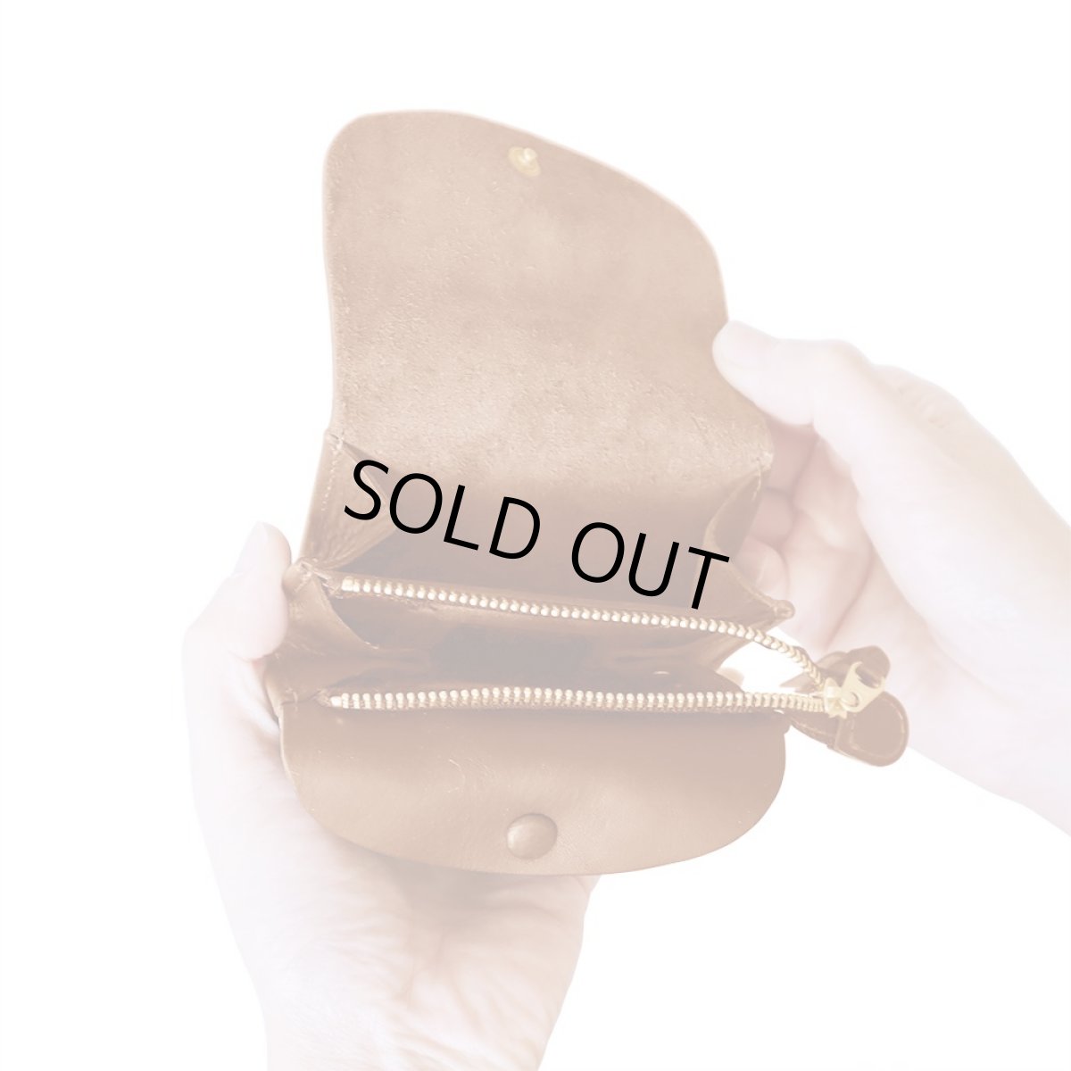 画像4: CINQ/サンク　 ミニ財布　 キャメル (4)