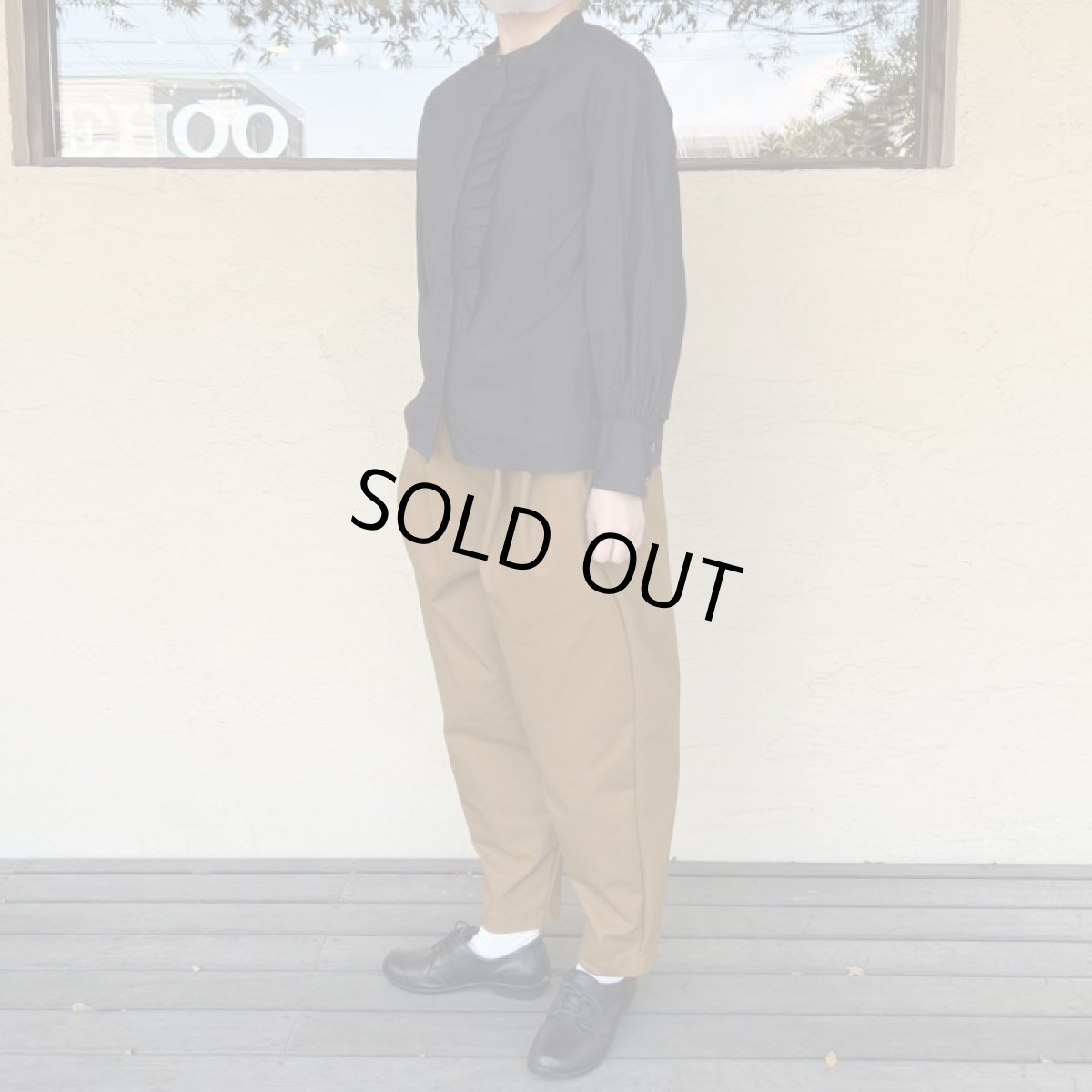 画像5: ROBE de PEAU／ローブデポー　 フロントフリルシャツ　 ブラック (5)