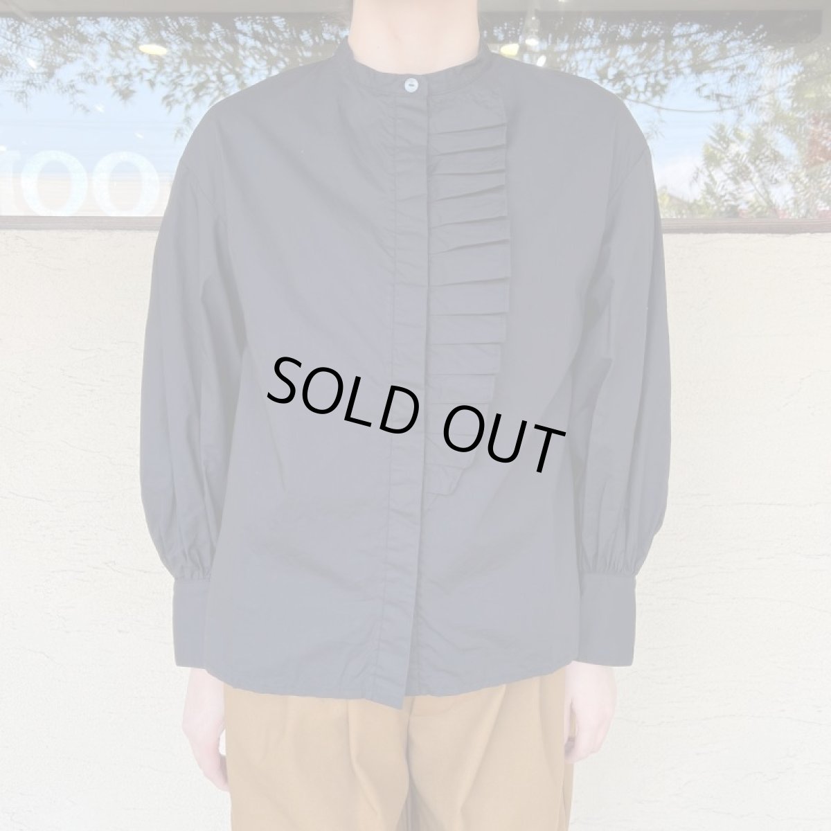 画像3: ROBE de PEAU／ローブデポー　 フロントフリルシャツ　 ブラック (3)