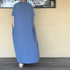 画像6: NO CONTROL AIR/ノーコントロールエアー　 追撚ポリエステルツイル　フレンチスリーブワンピース　 ライトブルー (6)