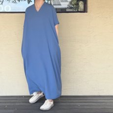 画像7: NO CONTROL AIR/ノーコントロールエアー　 追撚ポリエステルツイル　フレンチスリーブワンピース　 ライトブルー (7)