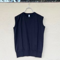 画像5: homspun/ホームスパン　 天竺ノースリーブプルオーバー　 サラシ・アイスブルー・ブラック (5)
