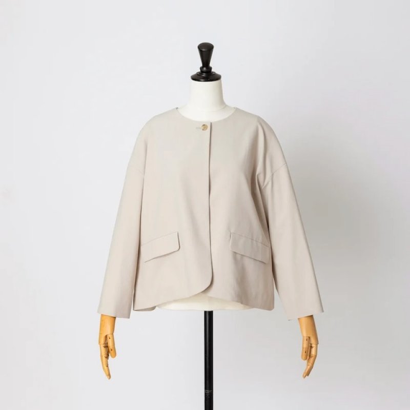 画像3: utilite/ユティリテ  ノーカラードルマンジャケット  ライトベージュ