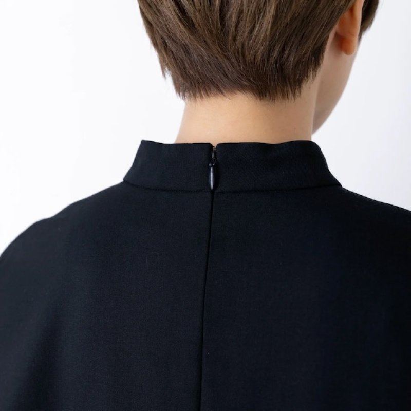 画像1: utilite/ユティリテ　 T/Wギャバ　ハイネックワンピース