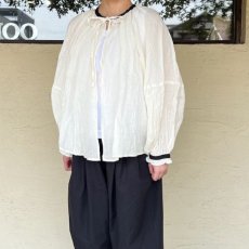 画像9:  SALE!30%OFF!  Gauze#/ガーゼ　 バイカラー2WAYギャザーブラウス (9)