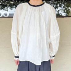 画像3:  SALE!30%OFF!  Gauze#/ガーゼ　 バイカラー2WAYギャザーブラウス (3)