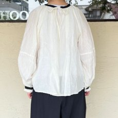 画像6:  SALE!30%OFF!  Gauze#/ガーゼ　 バイカラー2WAYギャザーブラウス (6)