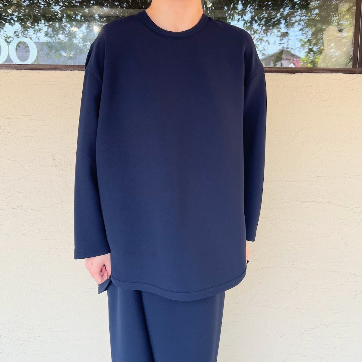 画像3: NO CONTROL AIR/ノーコントロールエアー　 ポリエステル・ドレープダブルクロス　クルーネックプルオーバー　 ネイビー (3)