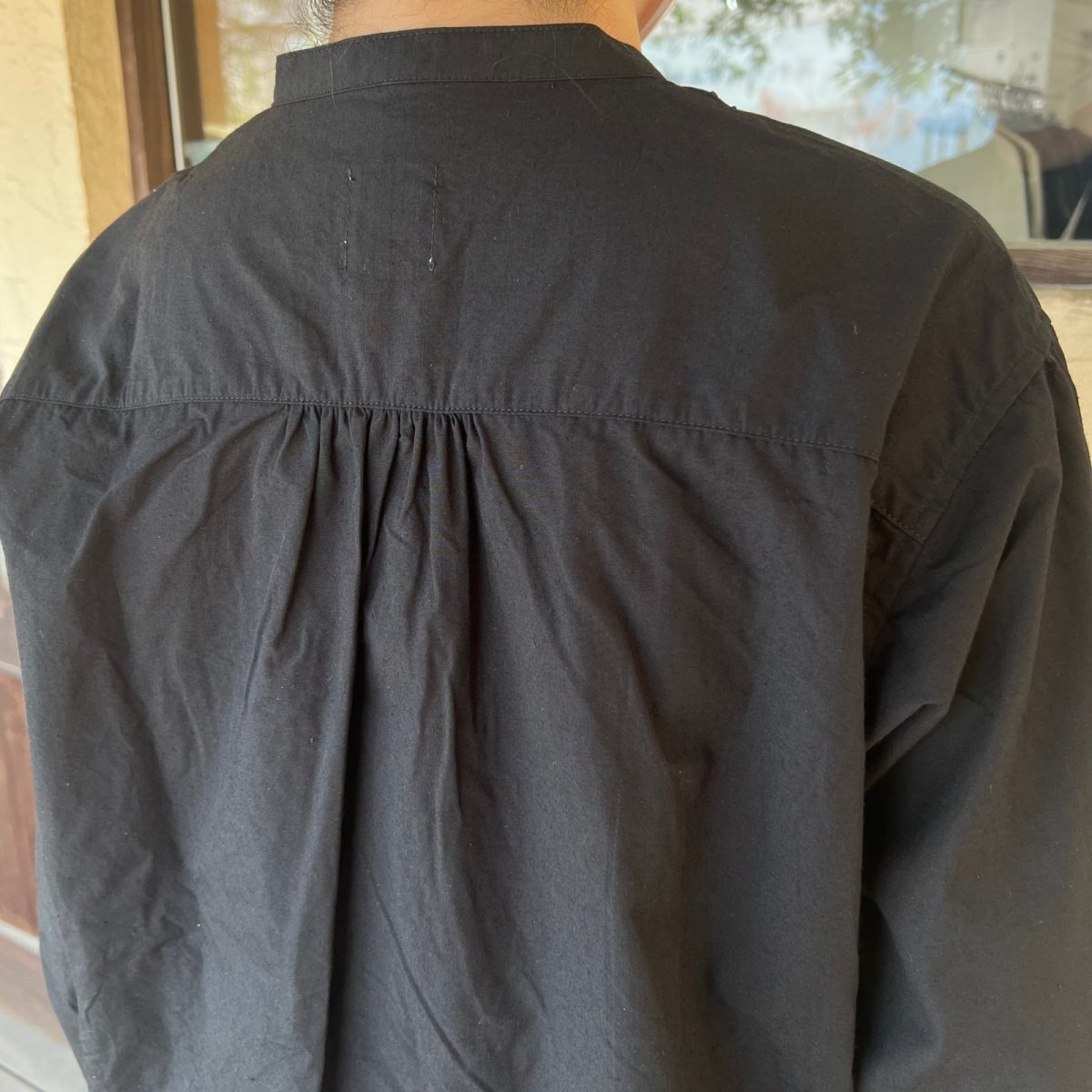 画像4: Gauze#/ガーゼ  コットンリネン ヴィヴィアンブラウス  ブラック (4)