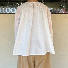 画像7: Gauze#/ガーゼ　 オーガンジースリーブブラウス　 ホワイト (7)