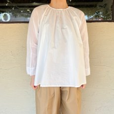 画像1: Gauze#/ガーゼ　 オーガンジースリーブブラウス　 ホワイト (1)