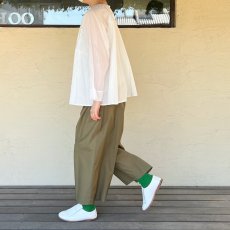 画像6: STAMP AND DIARY/スタンプアンドダイアリー　 ウエストタックワイドパンツ91cm丈　 ベージュ・カーキ (6)