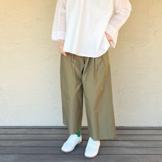 画像5: STAMP AND DIARY/スタンプアンドダイアリー　 ウエストタックワイドパンツ91cm丈　 ベージュ・カーキ (5)