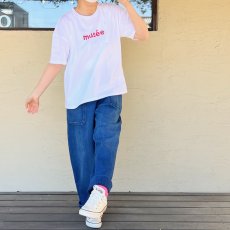 画像3: utilite/ユティリテ　 プレミアムゴールド天竺 ロゴTシャツ-musee　 ネービー・レッド (3)