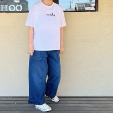 画像2: utilite/ユティリテ　 プレミアムゴールド天竺 ロゴTシャツ-musee　 ネービー・レッド (2)