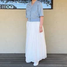 画像1: Gauze#/ガーゼ　 アンティークスカラップレース　ギャザースカート (1)