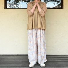 画像7: ROBE de PEAU／ローブデポー　  シルクミックス　マーブルパターンワイドパンツ (7)