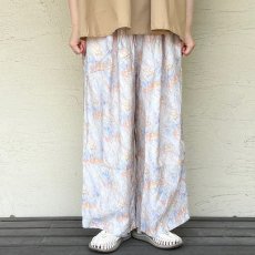 画像4: ROBE de PEAU／ローブデポー　  シルクミックス　マーブルパターンワイドパンツ (4)