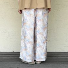 画像5: ROBE de PEAU／ローブデポー　  シルクミックス　マーブルパターンワイドパンツ (5)