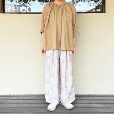 画像3: ROBE de PEAU／ローブデポー　  シルクミックス　マーブルパターンワイドパンツ (3)