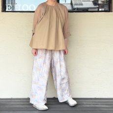 画像9: ROBE de PEAU／ローブデポー　  シルクミックス　マーブルパターンワイドパンツ (9)