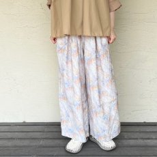 画像1: ROBE de PEAU／ローブデポー　  シルクミックス　マーブルパターンワイドパンツ (1)