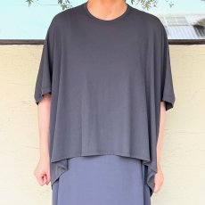 画像3: 1dozen／1ダース　 ペーパーコットン　ドレープTシャツ　 チャコール・ホワイト・ネイビー (3)