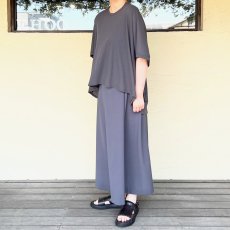 画像2: 1dozen／1ダース　 ペーパーコットン　ドレープTシャツ　 チャコール・ホワイト・ネイビー (2)