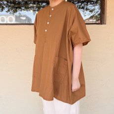 画像1: homspun/ホームスパン　 コットンミニチェックBIGブラウス (1)