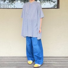 画像2: Veritecoeur/ヴェリテクール　 ストライプギャザーシャツ　 ストライプA (2)