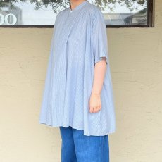 画像2: Veritecoeur/ヴェリテクール　 ストライプギャザーシャツ　 ストライプB (2)