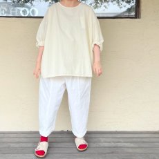 画像7: Veritecoeur/ヴェリテクール　 シュリンクプルオーバー　 グリーングレー・アイボリー (7)
