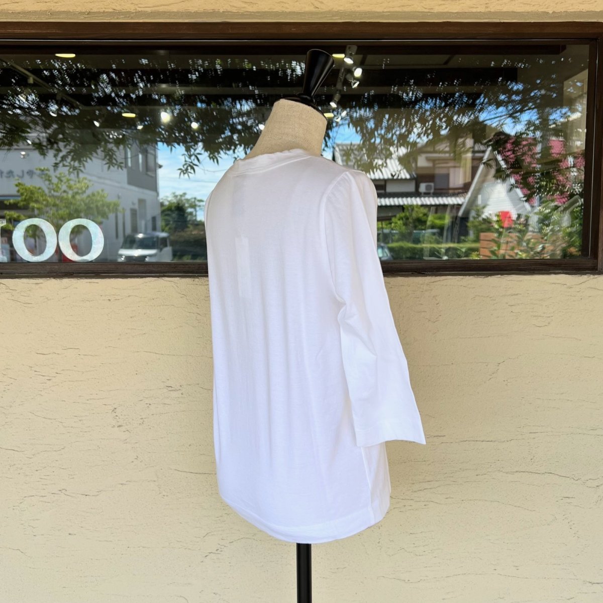 画像3: homspun／ホームスパン　 天竺七分袖Tシャツ　サラシ (3)