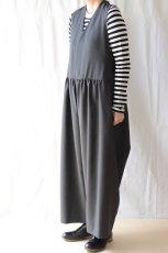 画像6: NO CONTROL AIR/ノーコントロールエアー　 ウエストギャザーワイドオーバーオール　 ブラック・グレー (6)