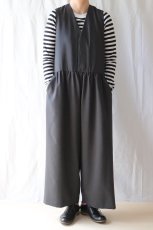 画像8: NO CONTROL AIR/ノーコントロールエアー　 ウエストギャザーワイドオーバーオール　 ブラック・グレー (8)