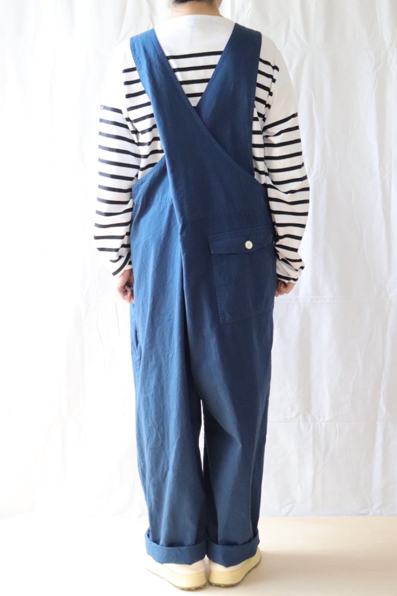 画像3: Veritecoeur/ヴェリテクール　 ガーメントダイ　クロスバックオーバーオール　 ロイヤルブルー・グレー・ブラック (3)
