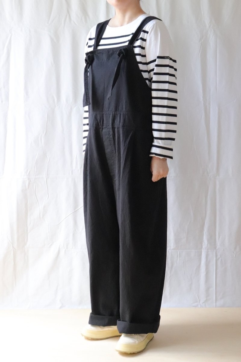 画像11: Veritecoeur/ヴェリテクール　 ガーメントダイ　クロスバックオーバーオール　 ロイヤルブルー・グレー・ブラック (11)