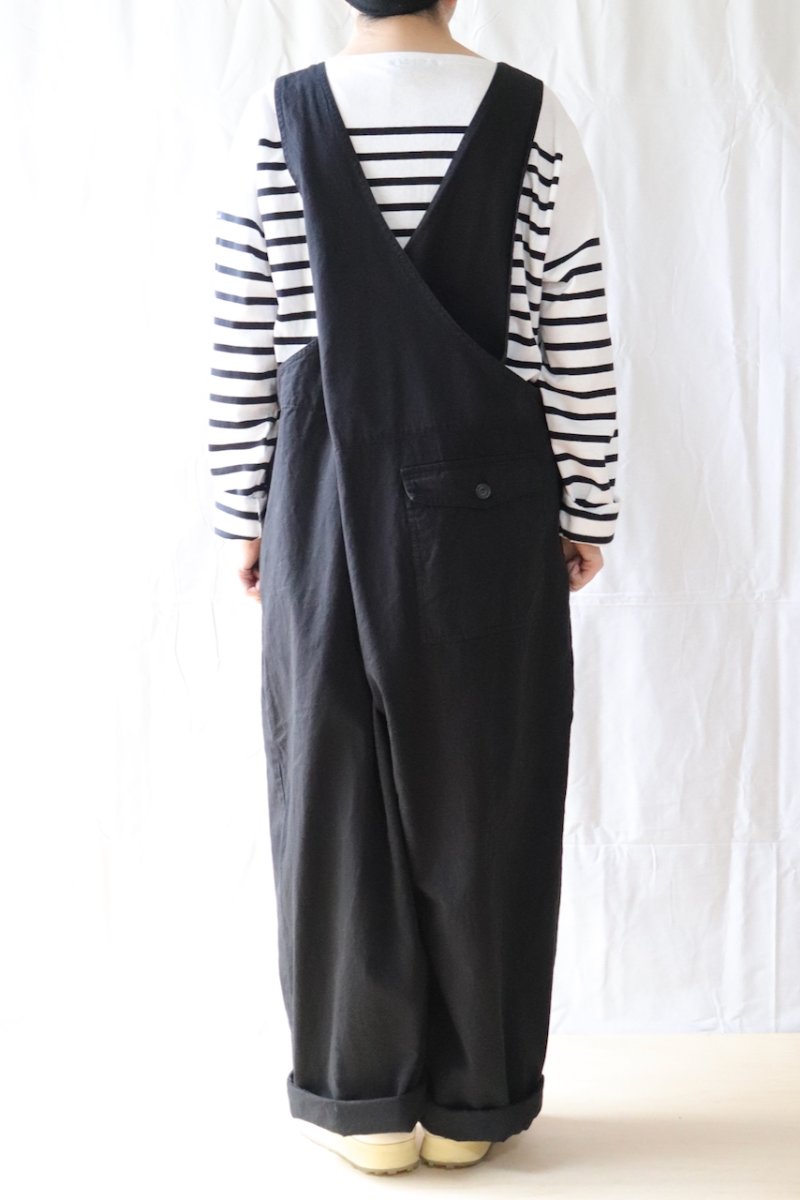 画像12: Veritecoeur/ヴェリテクール　 ガーメントダイ　クロスバックオーバーオール　 ロイヤルブルー・グレー・ブラック (12)