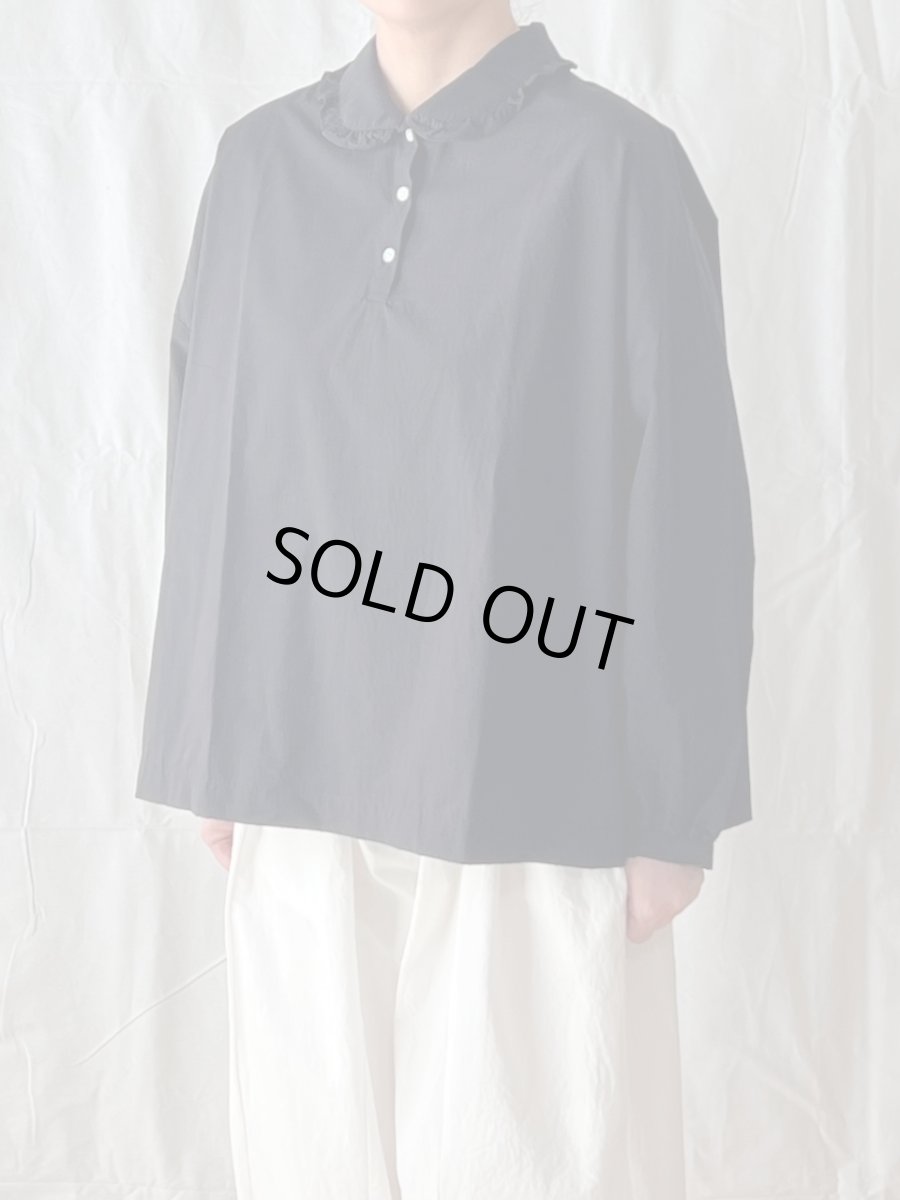 画像1: Labo ratory/ラボレイトリー　 スザンヌロングスリーブブラウス　 ブラック (1)