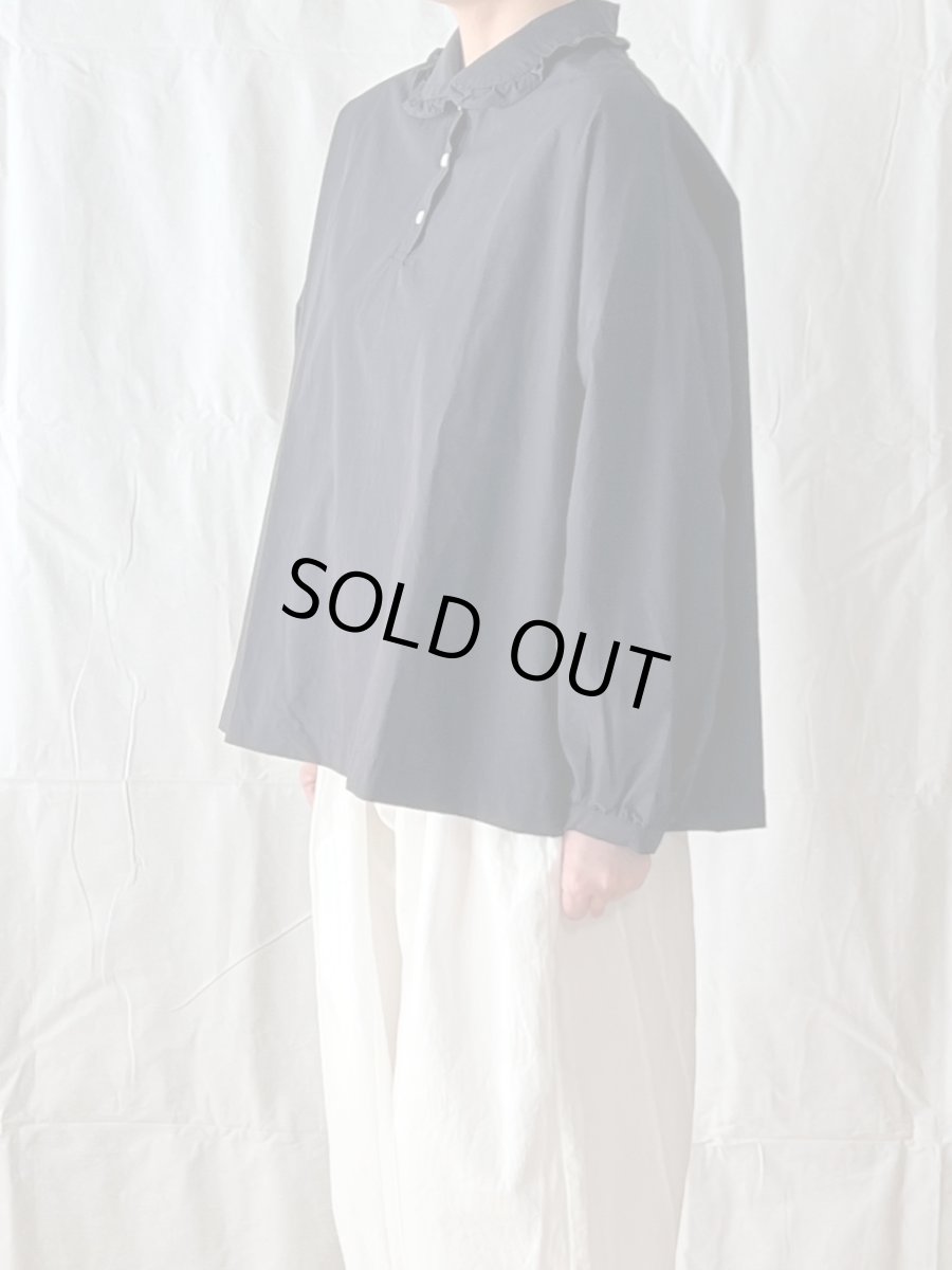 画像3: Labo ratory/ラボレイトリー　 スザンヌロングスリーブブラウス　 ブラック (3)