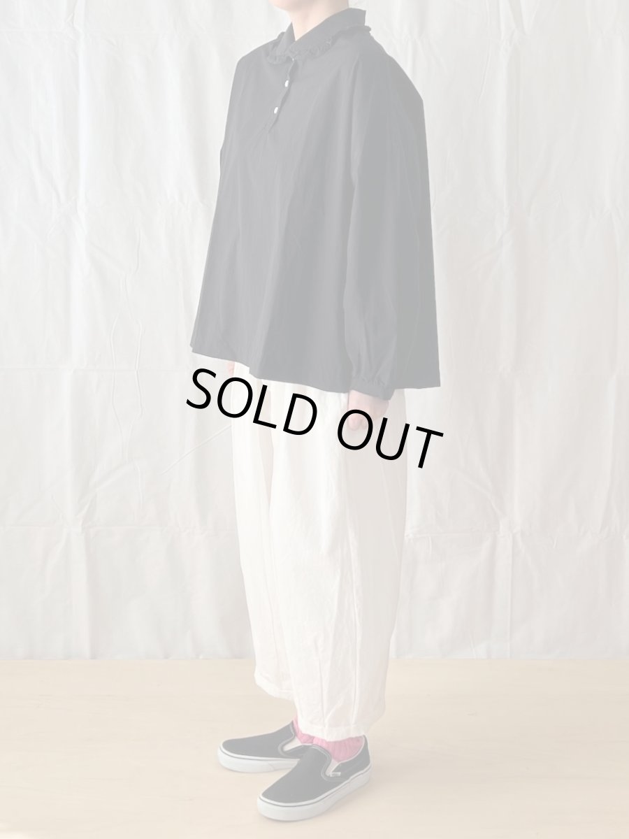 画像2: Labo ratory/ラボレイトリー　 スザンヌロングスリーブブラウス　 ブラック (2)