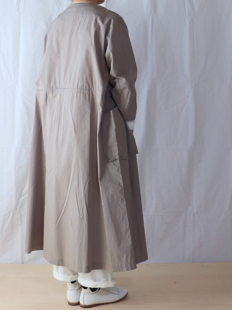 画像3: utilite/ユティリテ コットンポプリン コートワンピース グレージュ