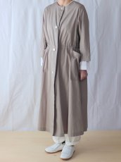 画像7: utilite/ユティリテ　 コットンポプリン コートワンピース　 グレージュ (7)