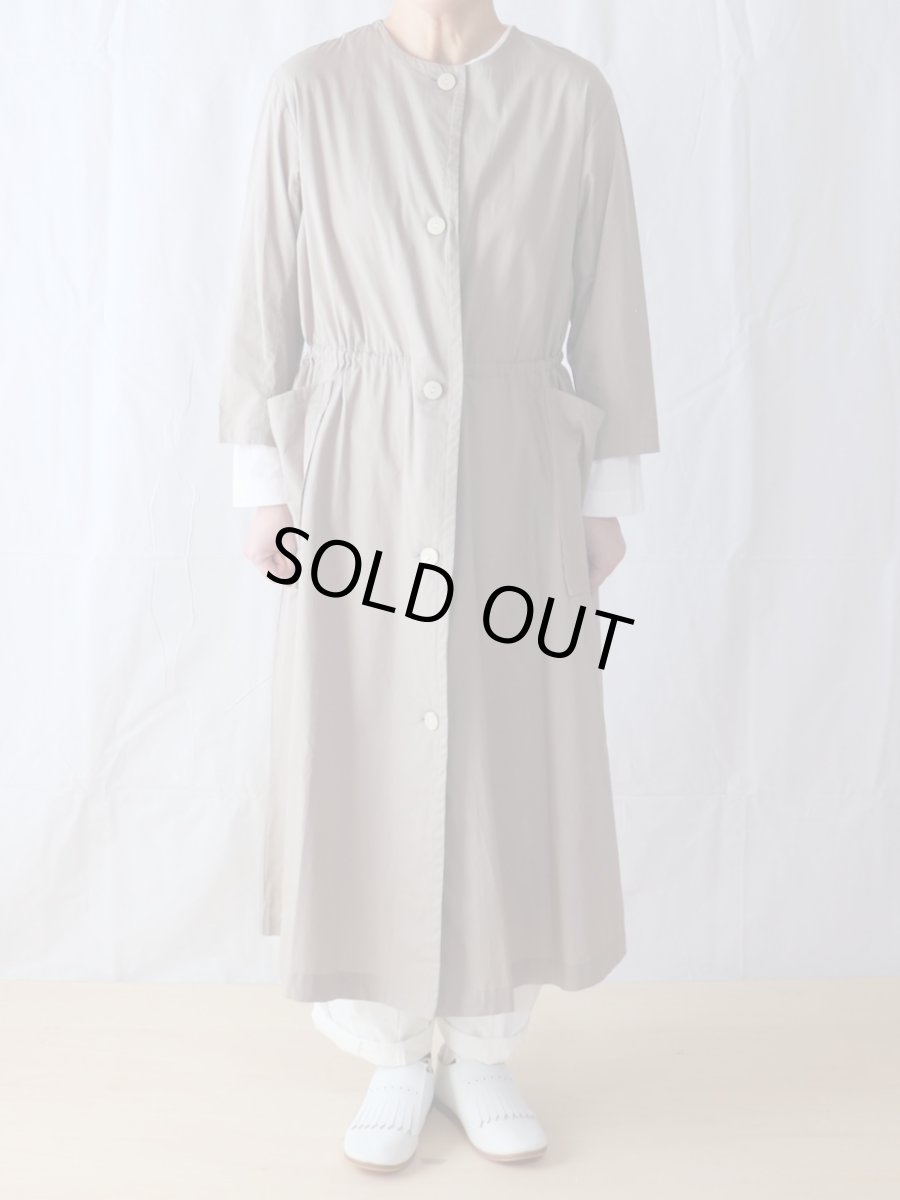 画像6: utilite/ユティリテ　 コットンポプリン コートワンピース　 グレージュ (6)