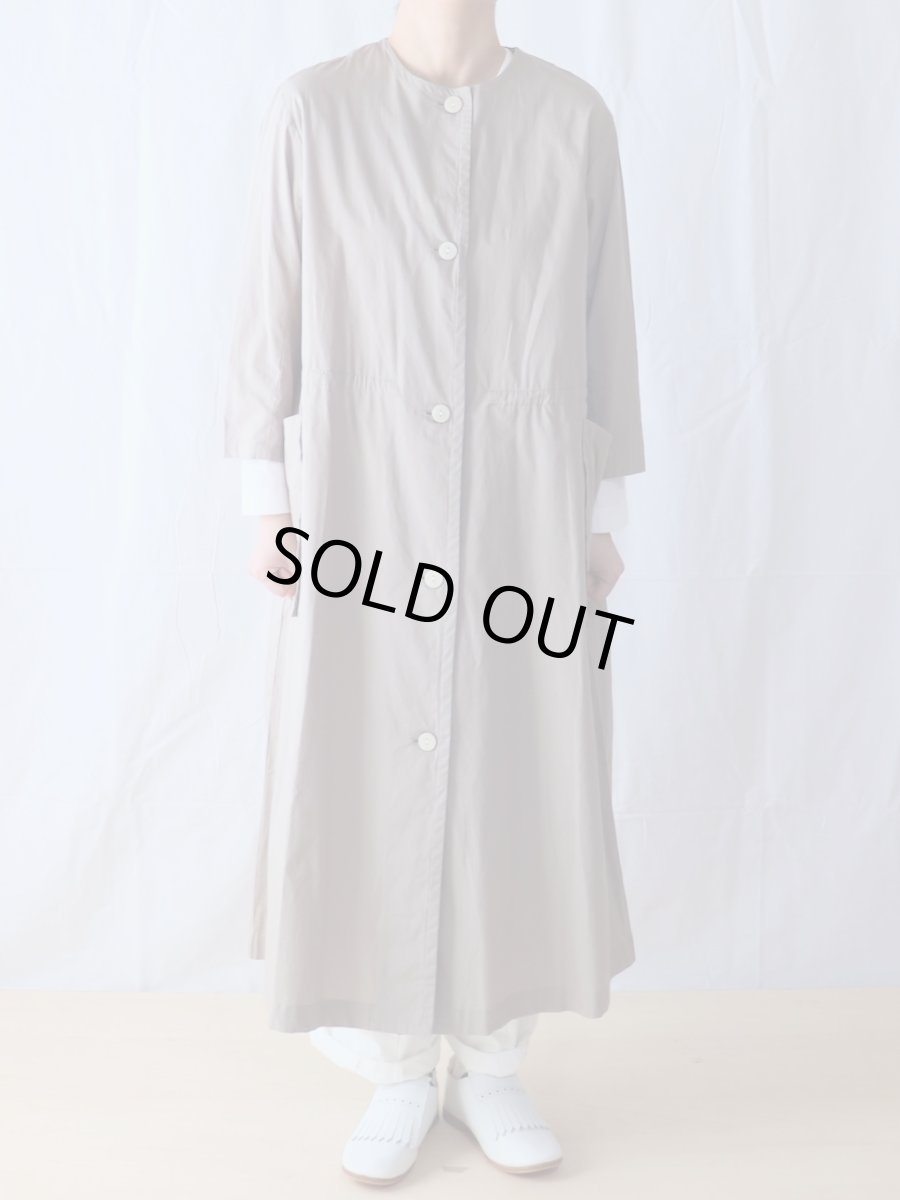 画像5: utilite/ユティリテ　 コットンポプリン コートワンピース　 グレージュ (5)