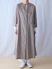 画像5: utilite/ユティリテ　 コットンポプリン コートワンピース　 グレージュ (5)