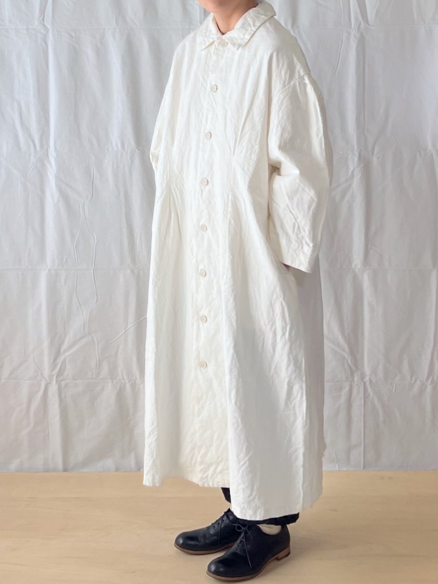 画像1: ROBE de PEAU/ローブデポー　 ペインターキャンバスコート　 エクリュ (1)