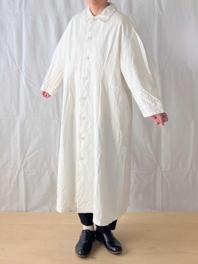 画像2: ROBE de PEAU/ローブデポー　 ペインターキャンバスコート　 エクリュ