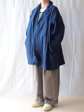 画像4: Veritecoeur/ヴェリテクール　 ガーメントダイショートコート　 ロイヤルネイビー (4)
